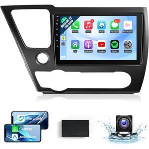 Android Car Radio, Double Din 9" Stereo for 2013-2017 Honda Civic w/Rear Cam